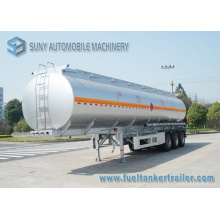 Tri-Eixo Aço Inoxidável Oil Tanker Trailer 45000 Litros